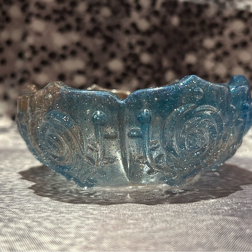Elegant Blue Art Sculpture NOT GLASS
